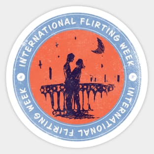 Today is International Flirting Week Badge Sticker